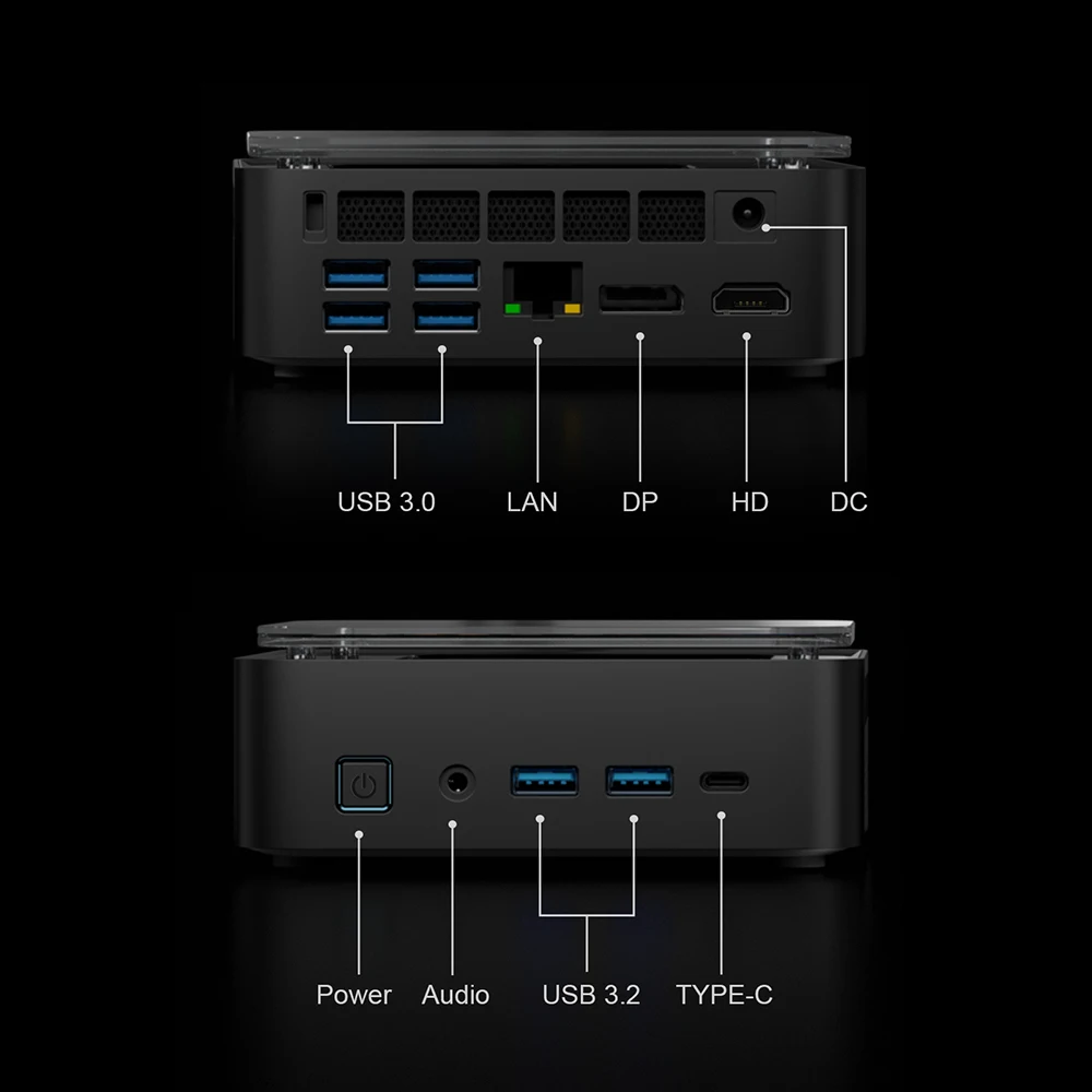 Chatreey AN3P Mini PC R7 7735HS 680M Gaming Desktop Computer with WiFi 6/Bluetooth 5.2/HDMI/DP/USB 3.2 6