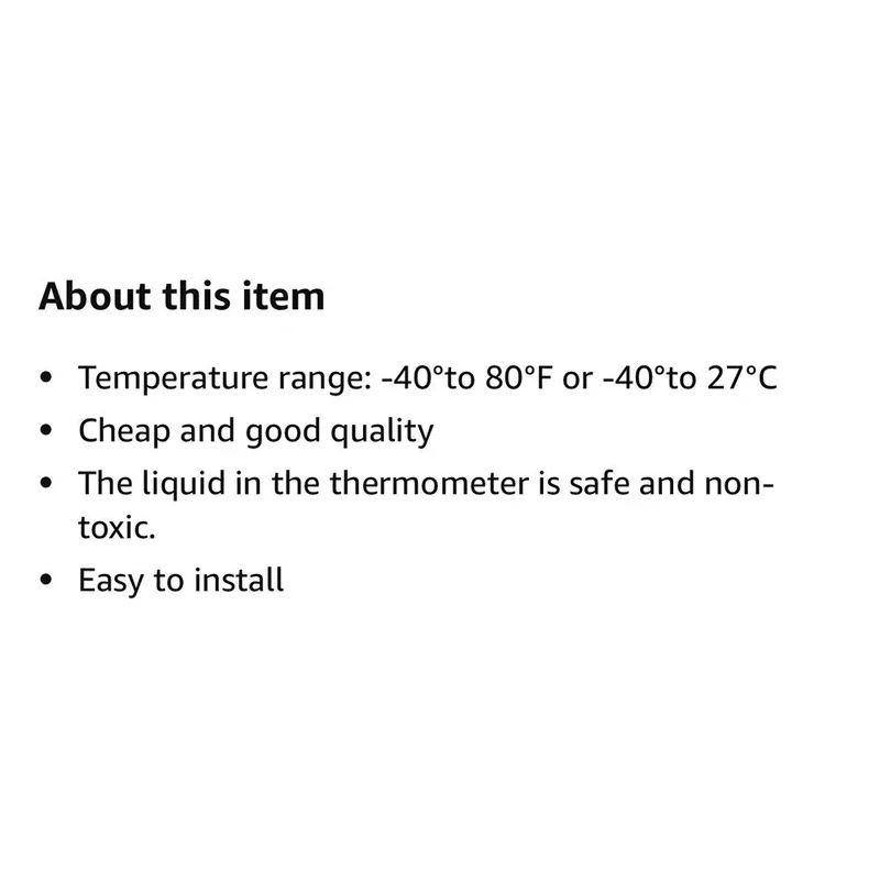 1Pc Refrigerator Freezer Thermometer Freezer Measurement Tool Kitchen Tools-40C to 27C