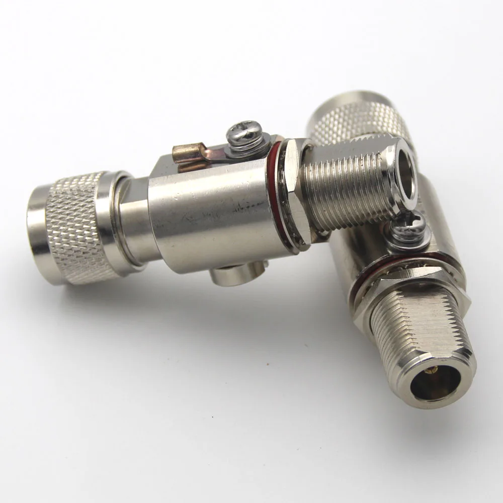 N Coaxial Lightning Arrestor Surge Protector N Type Male to Female Gas Discharge Protection for HAM CB Radio WLAN WiFi 50ohm