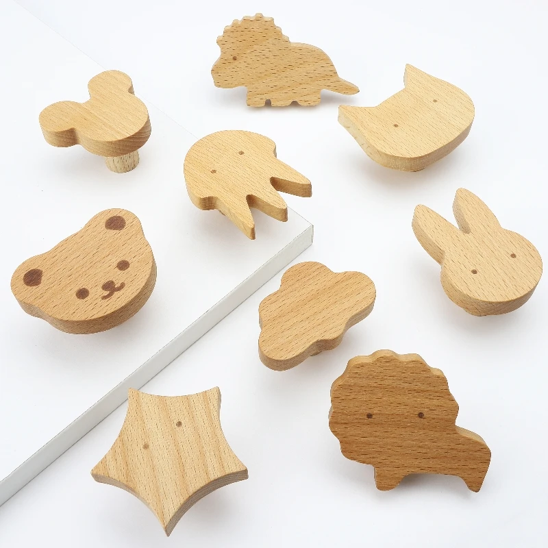 Rustic Wooden Cloud & Animal Cabinet and Drawer Knobs