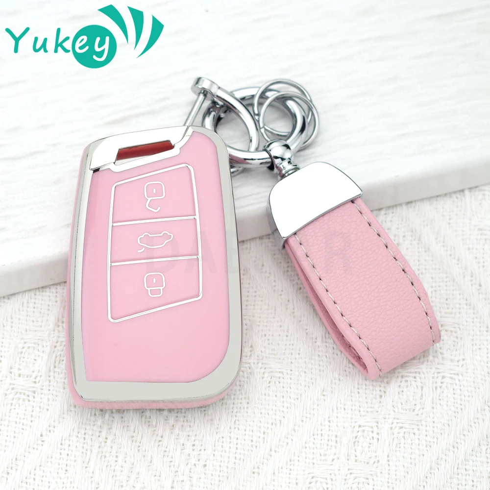 Pink TPU Car Key Case Cover with Enhanced Style and Protection
