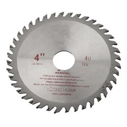 4inch Saw Blade Circular Cutting Disc 40T 20mm Bore For Wood Cutting Woodworking Angle Grinder Blade Tool