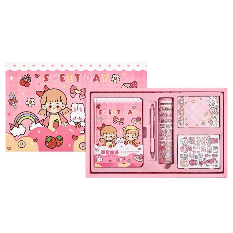 Scrapbook Kit DIY Accessories Kit Cute Cartoon Patterns Scrapbooking Supplies Kit Birthday Craft Gift For Teen Girl Kid Women silicone clay molds small bottles silicone craft moulds resin crafts supplies diy hand making accessories for diy