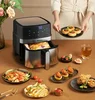 High-End 4.5L Multifunctional Intelligent Air Fryer with Touch Screen, No Oil Smoke Low-Fat Frying and Grilling,Powerful 1