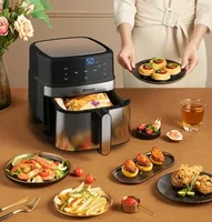 High-End 4.5L Multifunctional Intelligent Air Fryer with Touch Screen, No Oil Smoke Low-Fat Frying and Grilling,Powerful 1