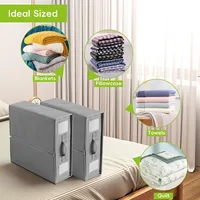 Creative Bed Sheet Storage Box Clothing Fabric Sheet  Organizer Wardrobe Blanket Quilt Cover Non-woven Storage Box 1