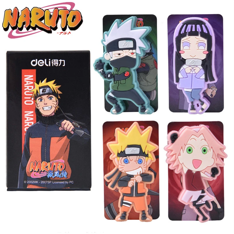 Borrador de Naruto de Anime, material de papelería, modelo de personaje de  dibujos animados Sasuke Kakashi Sakura, borrador de estudiante de color  limpio, aleatorio| | - AliExpress