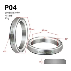 Enhanced Bicycle Headset Bearings - Steel Parts for MTB and Road Bikes, 45/36 Degree Angle (P04)