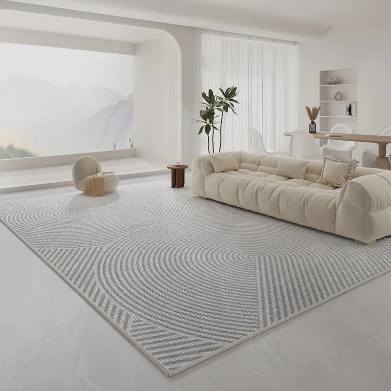 

Plush Gray Carpet for Bedroom and Living Room Decor, Sofa Table Mat