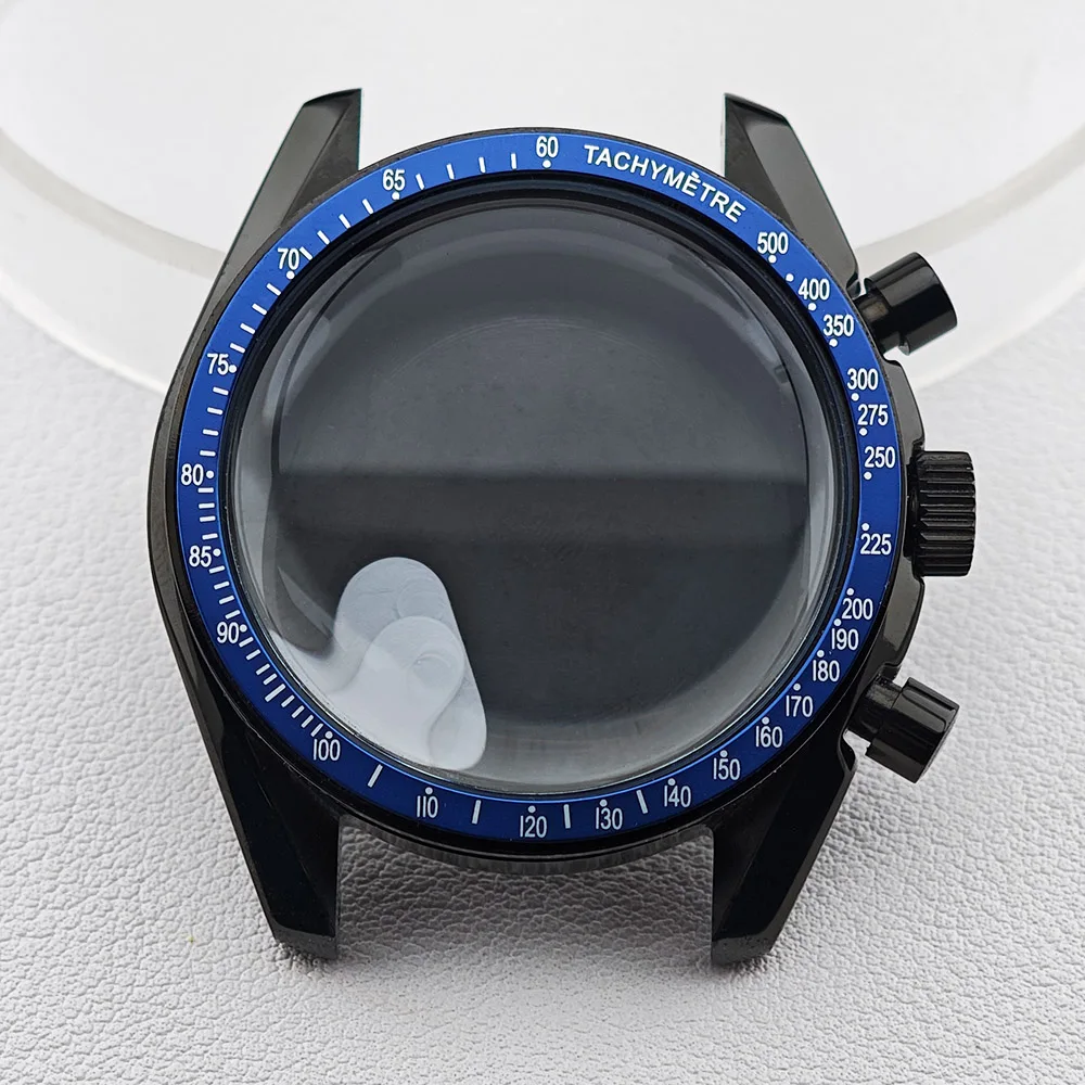 Men's 39.7mm Metal Watch Case with VK63 Movement and 20mm Strap Compatibility, Includes Watch Box