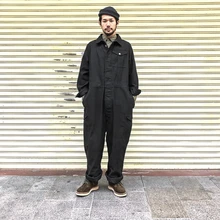 

Men Overalls Jumpsuits Spring Pocket Stitching Button Zipper Cargo Jumpsuits Men Loose Long Sleeve Straight Overalls Jumpsuits