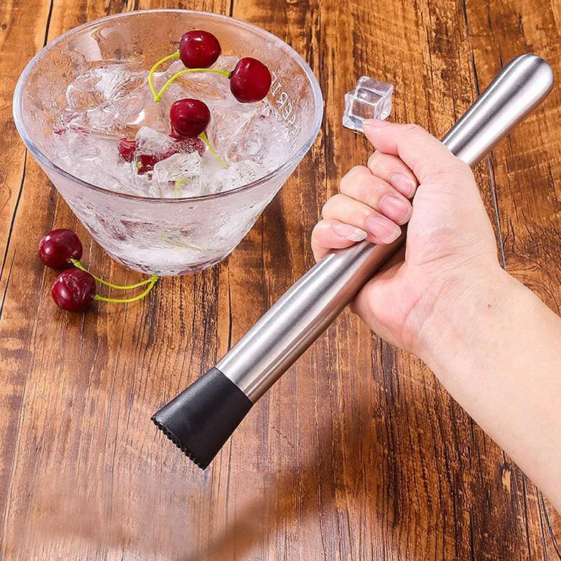 Cuillère à Mélanger Acier Inoxydable 10 Cm - Poignée Torsadée Longue, Pour Café, Thé, Cocktails, Bar