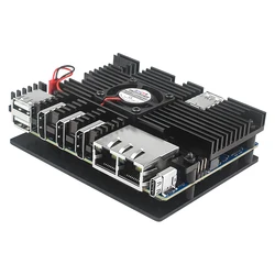 Sleek Aluminum Cooling Enclosure with Silicone Heat Sink and Fan (Metal Case)