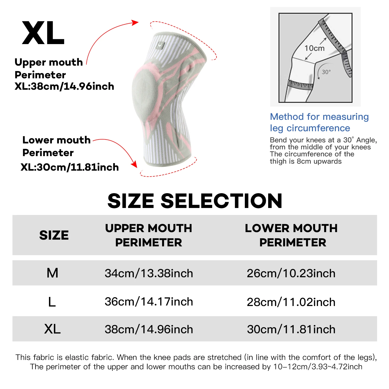 1PCS Non-Slip Knee Support Brace with Patella Gel Pad Stabilizers Comfort-Fit Compression Sleeve for Arthritis Sports Gym