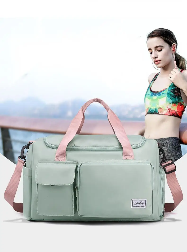 Sports Fitness Bag for Women Large Capacity Dry Wet Separation Leisure Travel Handbag Luggage Backpack