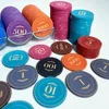 100pcs Ceramic Chips 43mm Texas Hold'em Poker Chip Set Casino Poker Chips Baccarat Entertainment Coin Round Chips 1