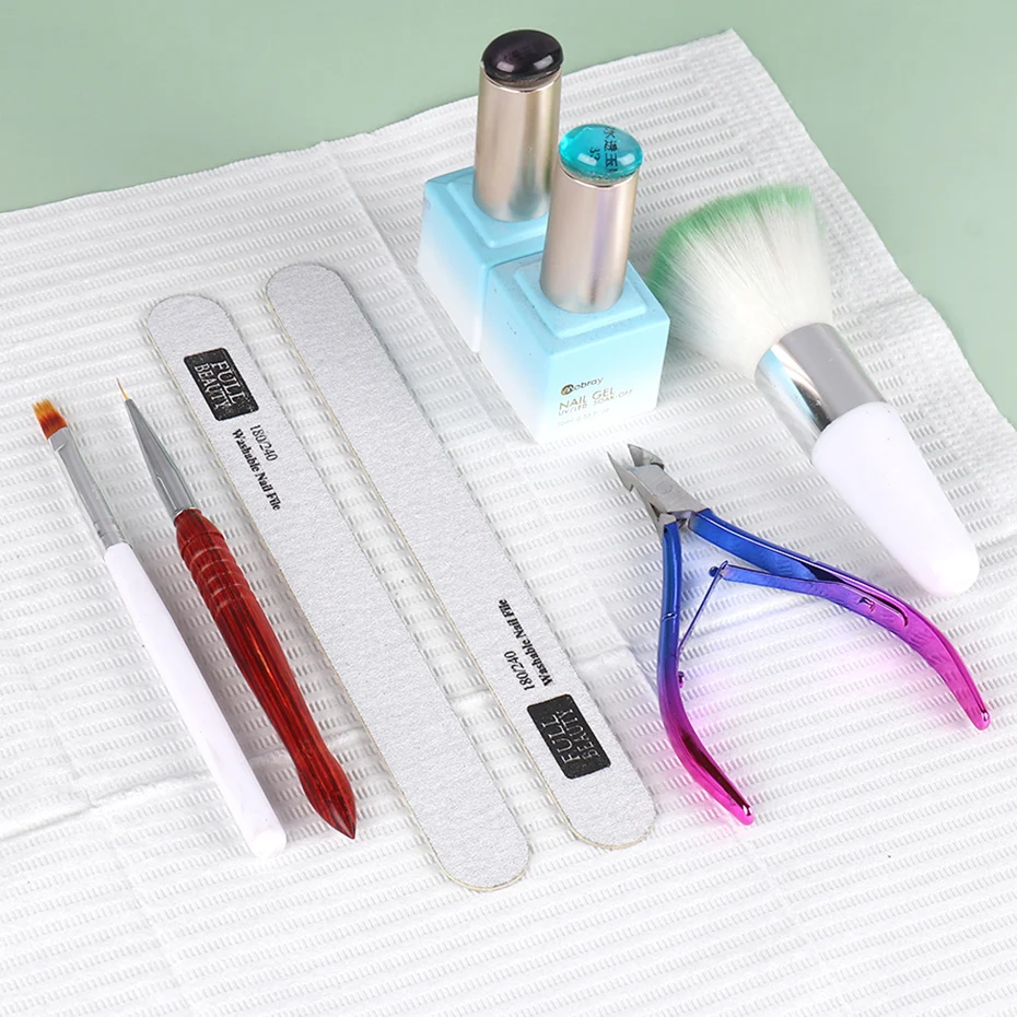 5pcs Nail Table Mat Foldable Pink White Disposable Clean Pads Nails