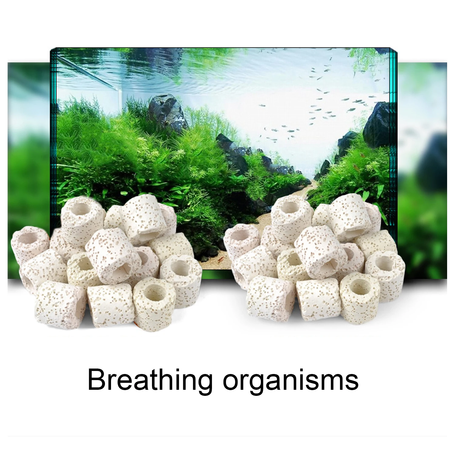 500g Freshwater Saltwater Aquarium Fish Water Tank Pond Bacteria Biological Filter Balls Media Ceramic Rings