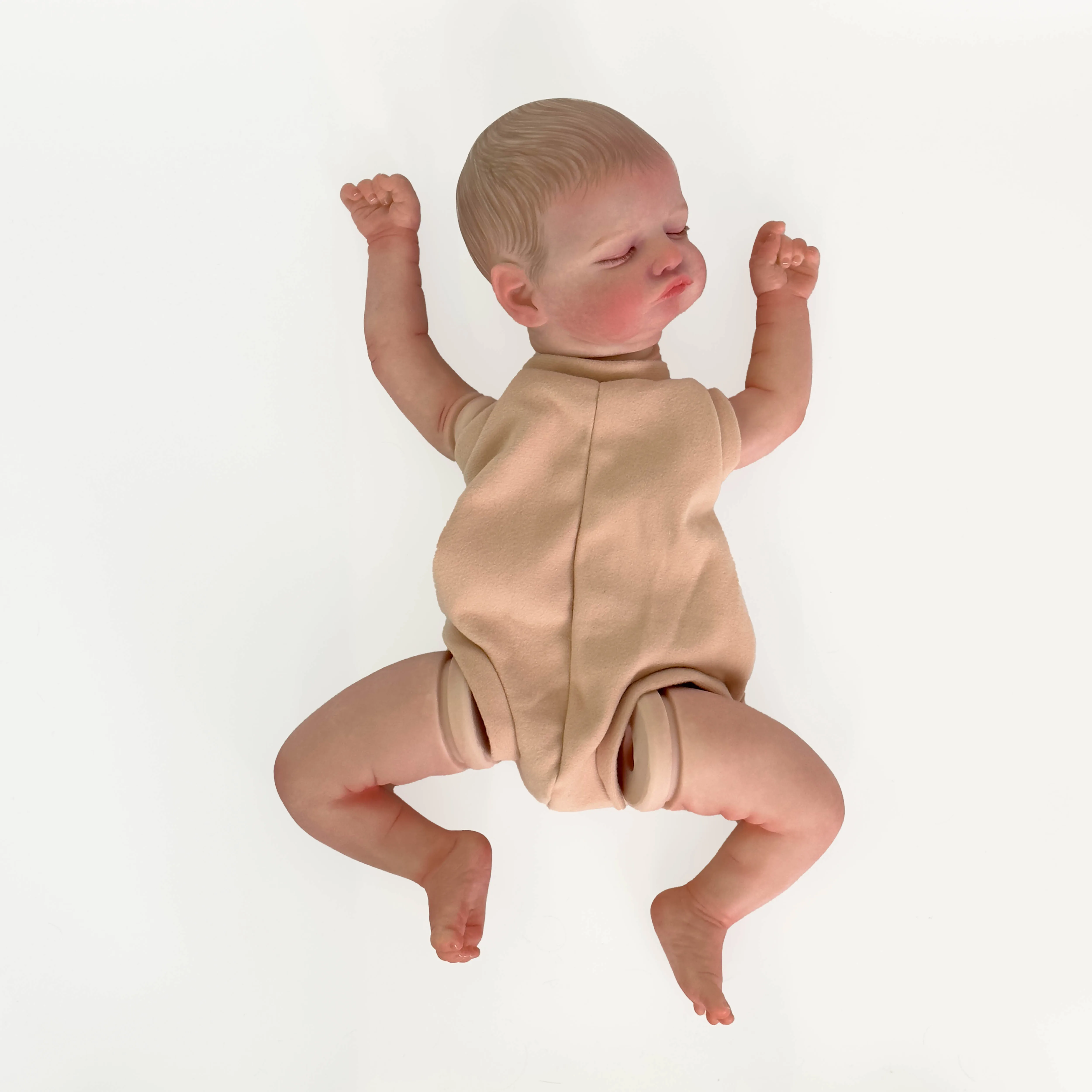 NPK 19inch Newborn Baby Reborn Doll Kit Baby Rosalie Lifelike Soft Touch Already Painted Unfinished Doll Parts 3