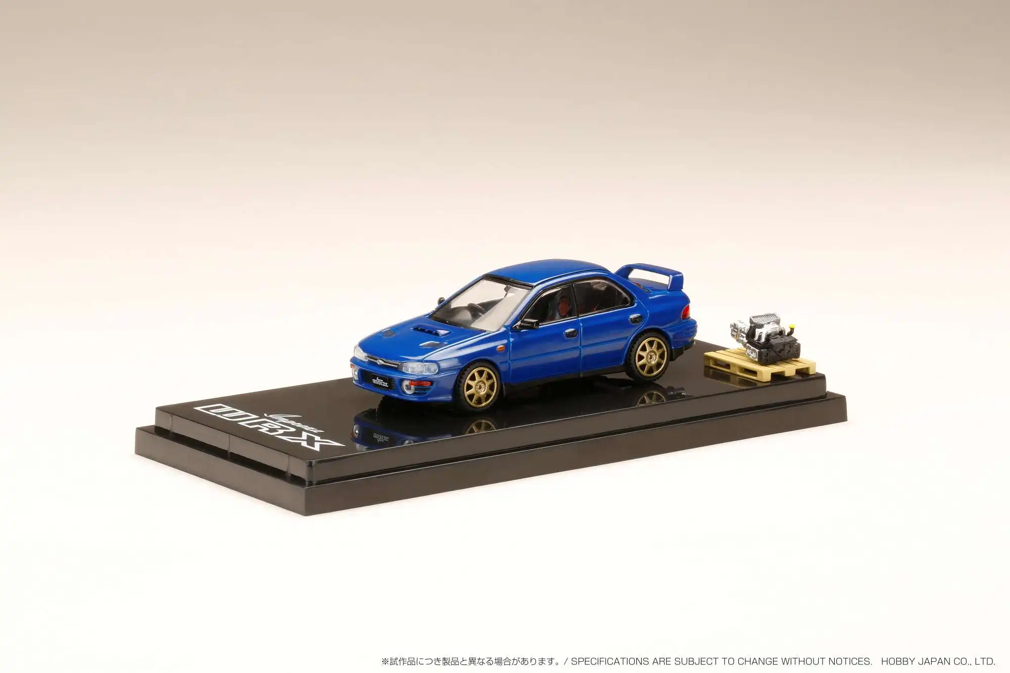 

Hobby JAPAN 1/64 IMPREZA WRX (GC8) 1992 Customized Version with Engine Display Diecast Model Car Collection Limited Edition