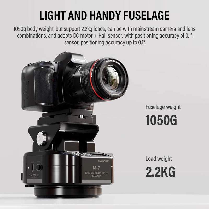 Camera Panoramic Head Camera Automatic Gimbal Tripod Head Wireless 360&deg; Rotation Motorized Panoramic Tripod For Time Lapse Photography