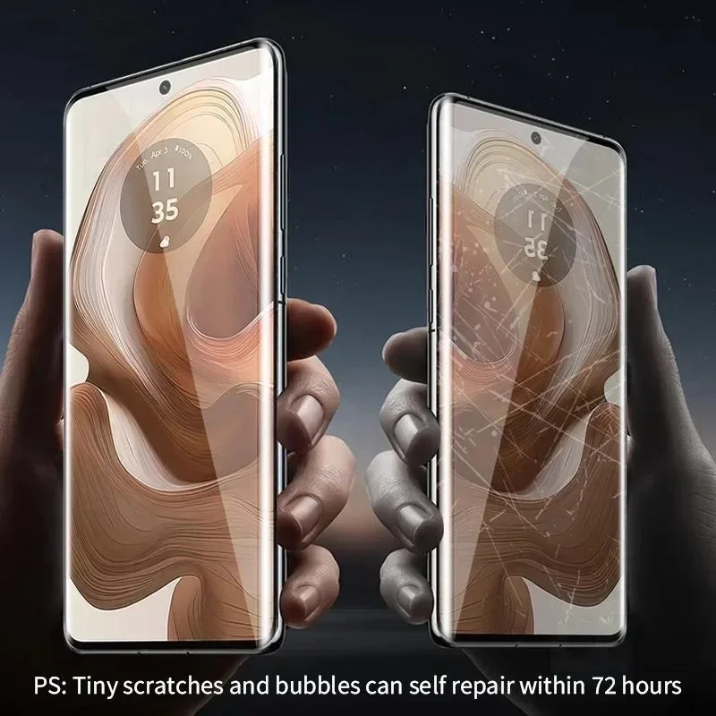 Motorola Edge 50 Neo/60 Neo Hofi Premium Pro Tempered Glass Screen Protector - 9H - 2 Pcs. - Black Edge - Foto 4