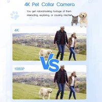 4K 30Hz Pet Collar Camera, Animal Vlog Camera Mini Action Camera For Video Records Dog Collar Camera 2