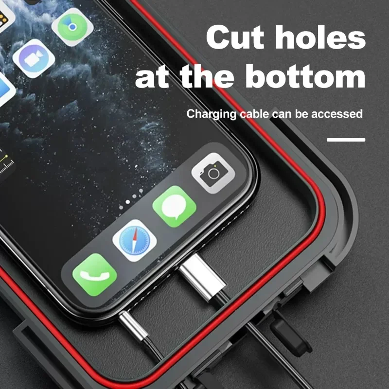 Waterproof Cycling Phone Holder Support Universal Bicycle GPS 360°Swivel Adjustable Motorcycle Cellphone Holder Navigation Mount