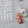 1pc Love Heart Design 3D Nail Sticker for Valentine's Day Colorful Heart Self-Adhesive Slider Decals Manicure Decoration 6