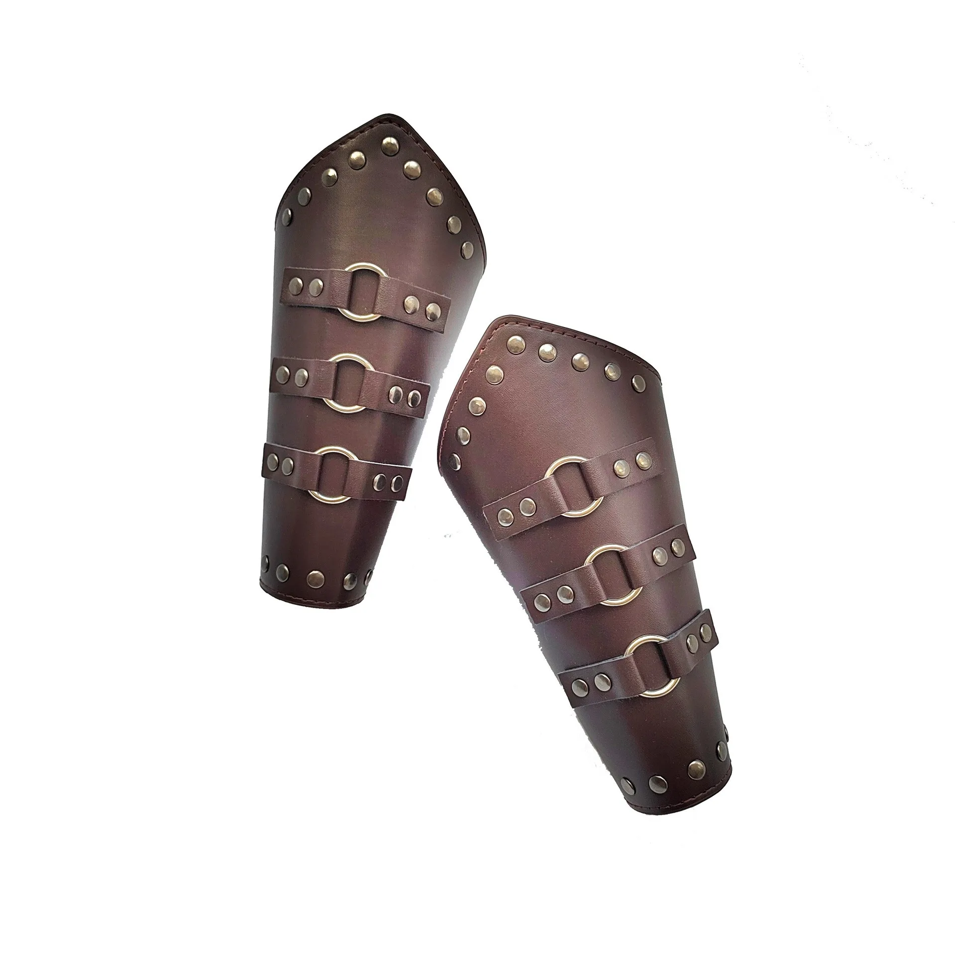 Leather Armor Arm leather bracelets leather bracelet 1Pc Cosplay Leather Armor Arm Cosplay Bracer Pirate Knight Gauntlet Wristband Bracer Accessories New Men's Bracelet