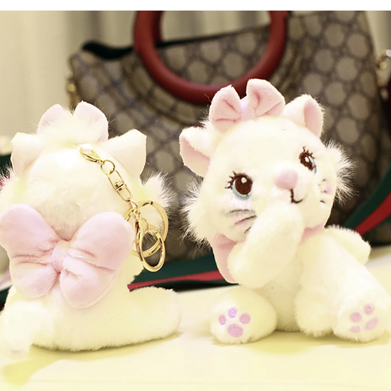 12cm 메리 고양이 인형 봉제 동물 키 체인 인형 배낭 펜던트 장난감 어린이를위..