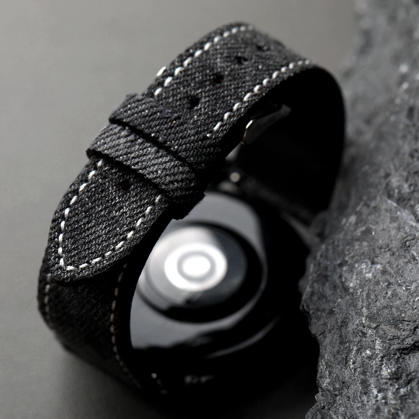 Premium Handmade Okayama Denim Leather Strap - Ultra-Thin Quick Release in Black, Brown, Blue