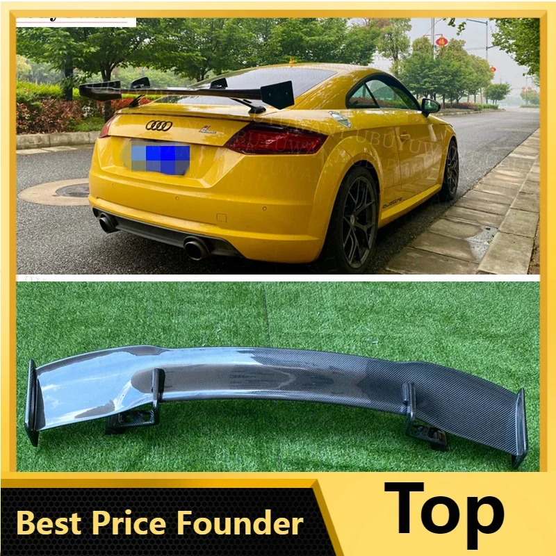 

Rear Genuine Carbon Fiber Trunk Spoiler Deck Wing For Audi New R8/TT/TTS/TTRS/S3/S4/S5/S6/S7/S8 Auto Accessories Car Styling