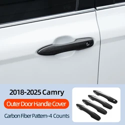 Toyota Camry Door Handle Decorative Sticker - Premium ABS Car Accessory (Carbon fiber pattern)
