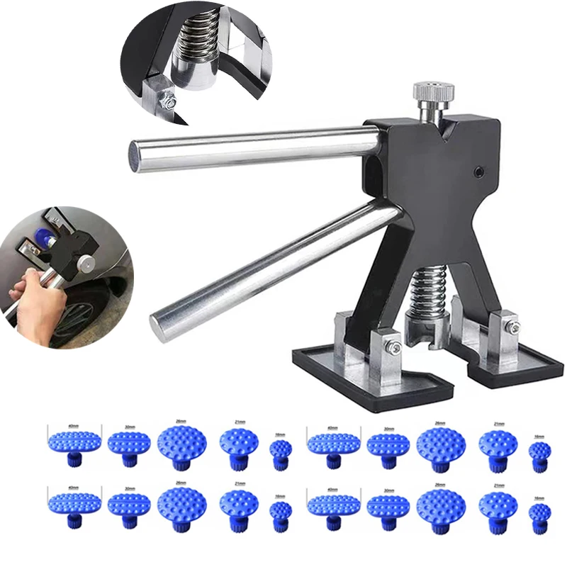 Car Dent Repair Kit Auto Body Sheet Metal Paintless Repair Automotive Mixed Size Suction Cup Bump Puller