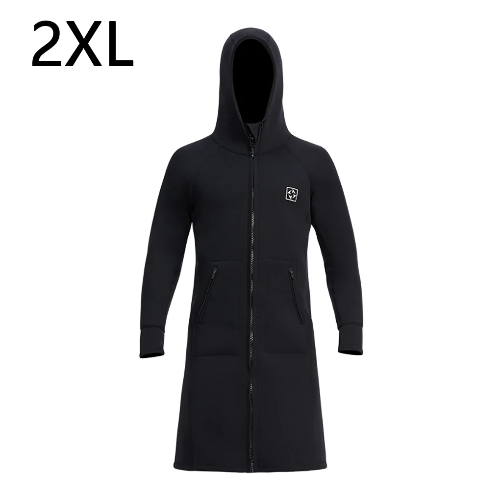 

DIVE SAIL 3MM Wetsuit Tops Windbreaker Keep Warm Long Sleeve with Front Double Zipper Surf Suit for Water Aerobics Snorkeling S