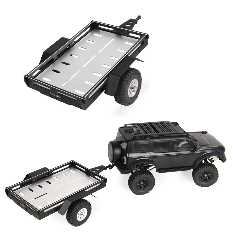 Trx4M Diy Aluminum Alloy Small Trailer Universal For 1/18 Rc Crawler Trx4-M Chevrolet K10 Defender Bronco Upgrade Parts