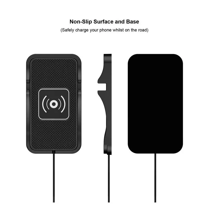Fast Wireless Phone Charger For Car Cordless Fast Charging Pad For Auto Cordless Phone Charger Non-Slip Cell Pad