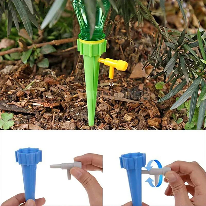 Self Watering Drippers 10 Packs Auto Irrigation Devices Vacation Automatic Plants Water System With Adjustable