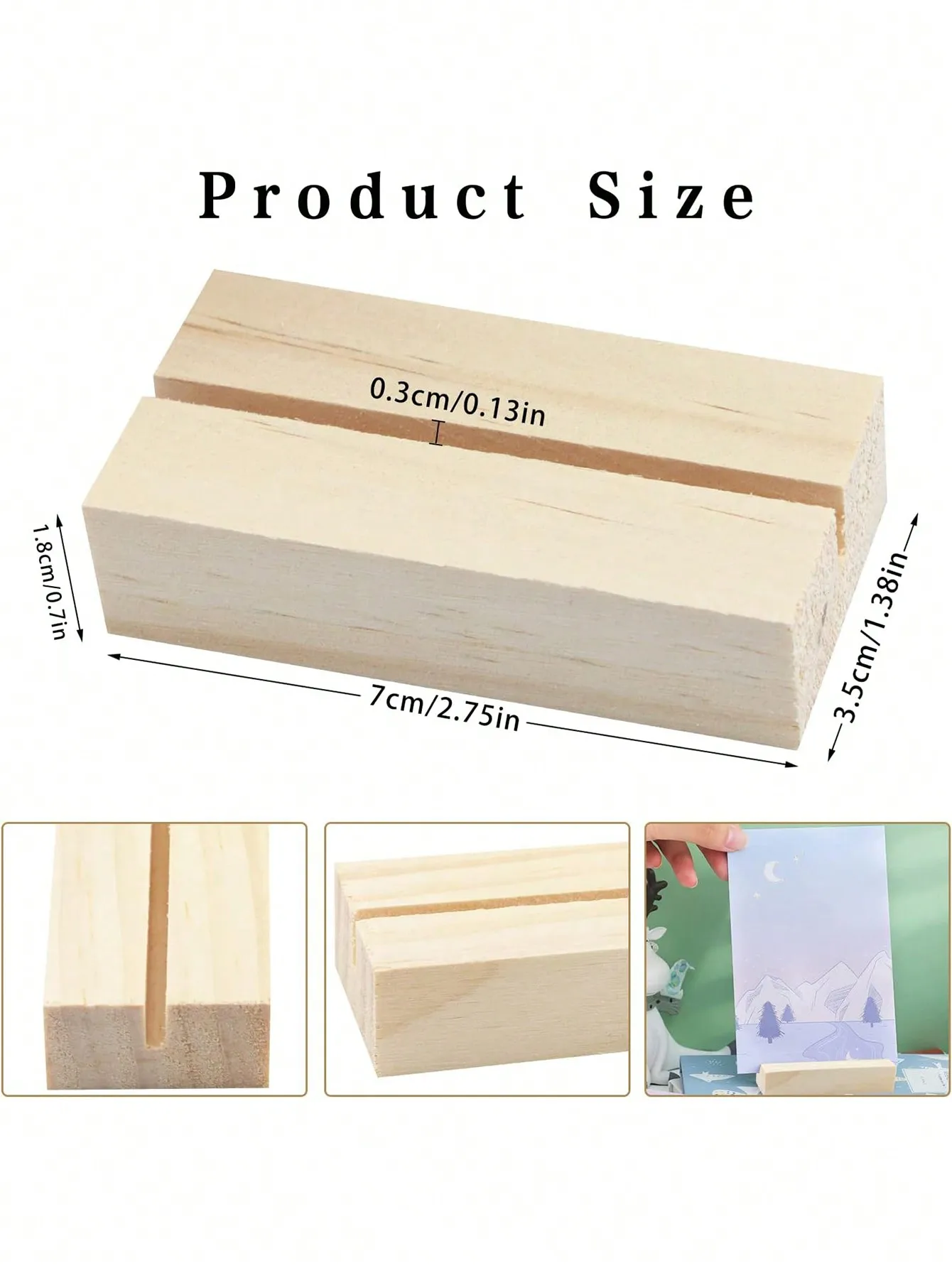10/20Pcs Rustic Wedding Wooden Place Card Holders Photo Postcard Clip Stand Party Table Number Name Sign