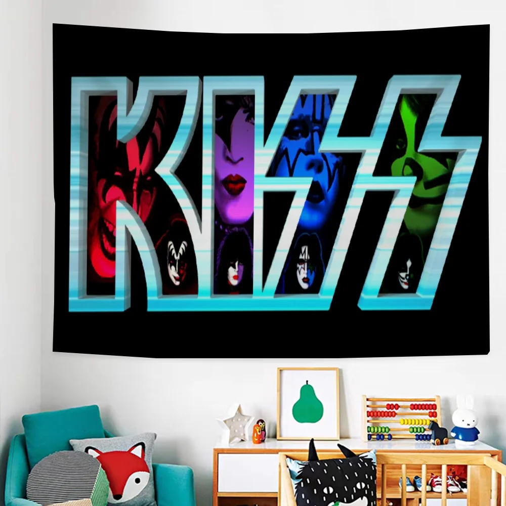 Гобелен Rock-Kiss Omori, полиэстер, настенный художественный постер ручной работы, одеяла большого размера