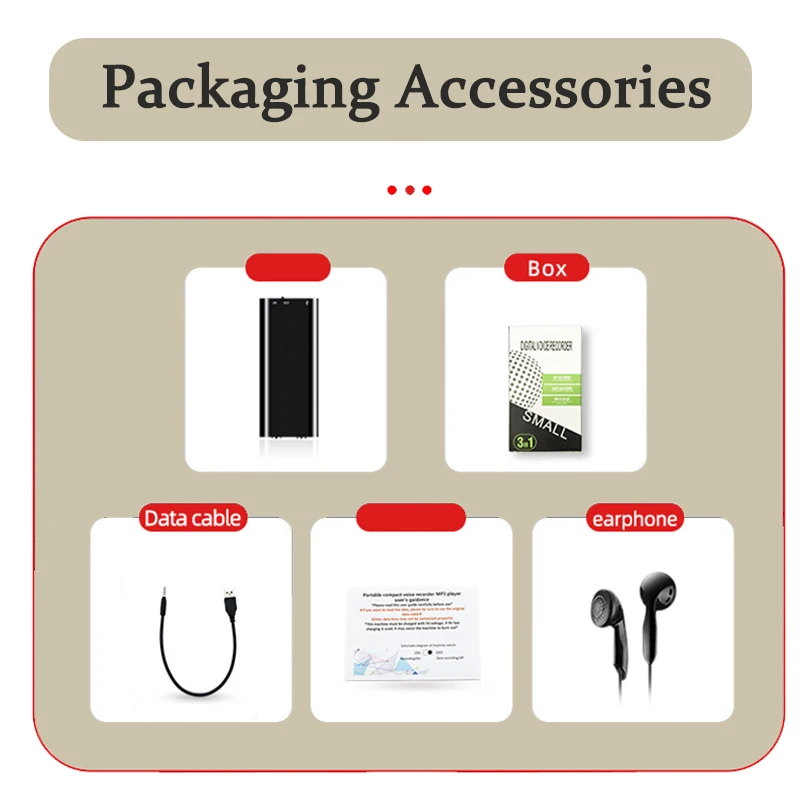 Voice Recorder 8GB Ultra-Thin Mini Digital Professional Sound Activated Dictaphone Noise Reduce Record