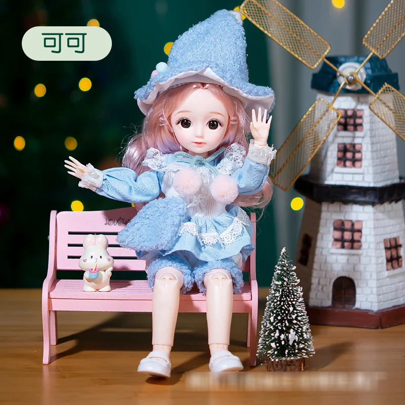 30cm 스윗 바비 공주 인형 장난감 1/6 로리타 인형 관절 가동 가능 3D 사실적인 눈 귀여운 케이크 드레스 플레이 하우스 장난감 생일 선물