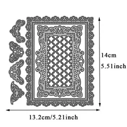 Love Heart Flower Grid Metal Cutting Dies Stencil for DIY Scrapbooking and Card Embossing Craft (2902)