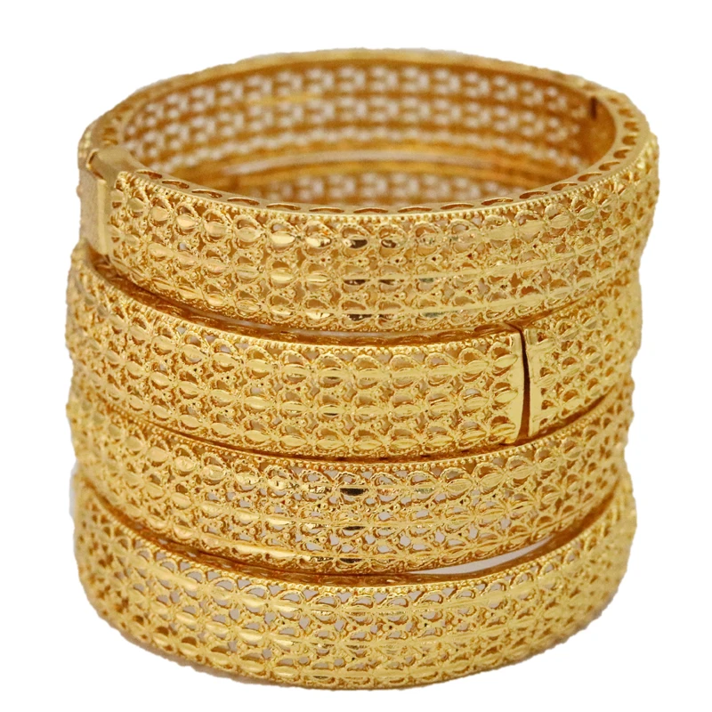 

Dubai Gold Women's Bracelet India Middle East Nigeria Wedding Luxury Gold Plated Jewelry Brazil Bracelet Suitable for Wedding