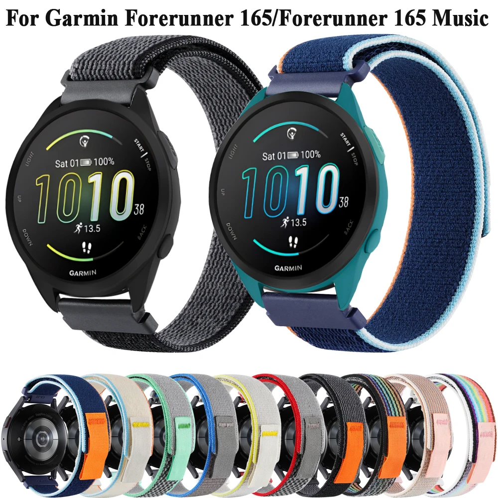 Cinturino Orologio Compatibile Garmin Forerunner 165/245/55, Active 5, Venu, Vivoactive 3 - Nero, Taglia Unica - 2