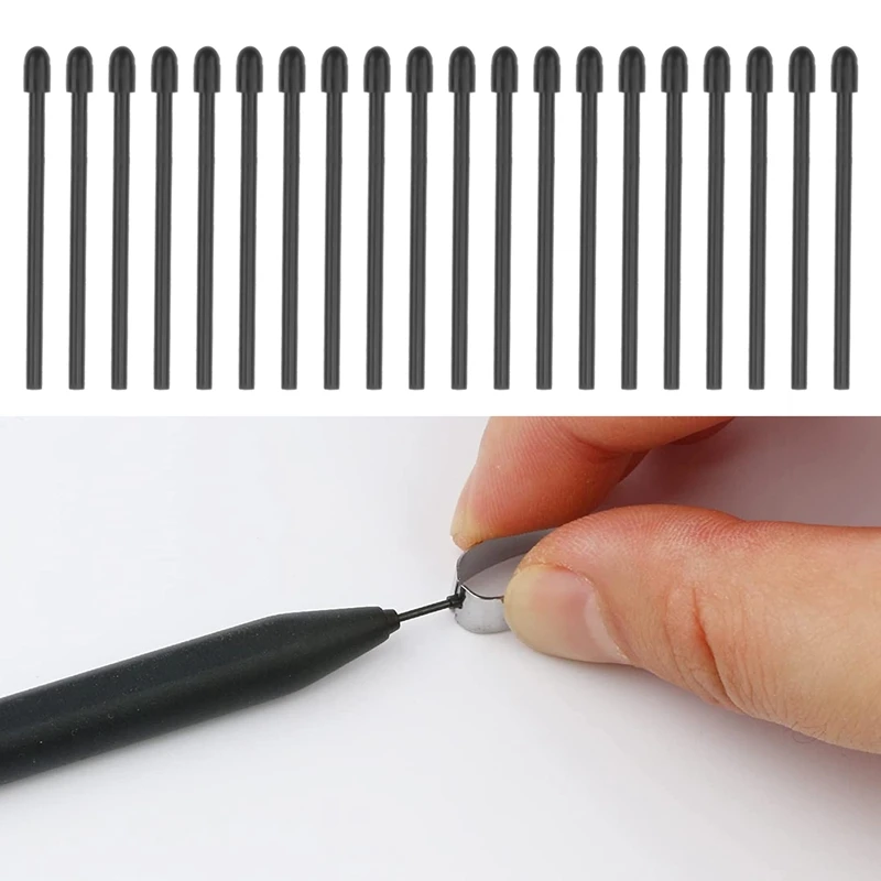 (20 Pack) Marker Pen Tips/Penpunten Voor Opmerkelijke 2 Stylus Pen Vervanging Zachte Penpunten/Tips Zwart