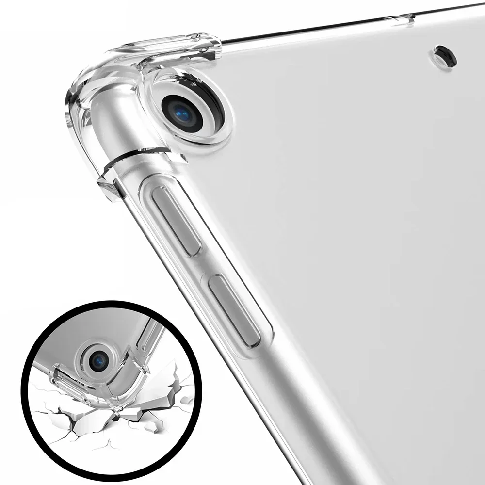 Shockproof Silicone iPad Case For Apple iPad 9.7 10.2 10.9 2th-10th Generation Flexible Transparent