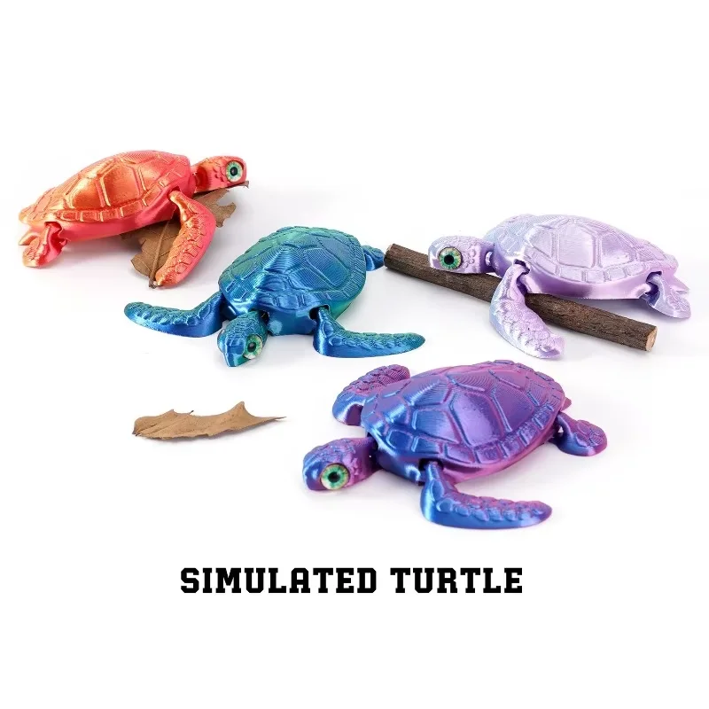 3D Printed Realistic Sea Turtle Ornament - Unique Decorative Piece