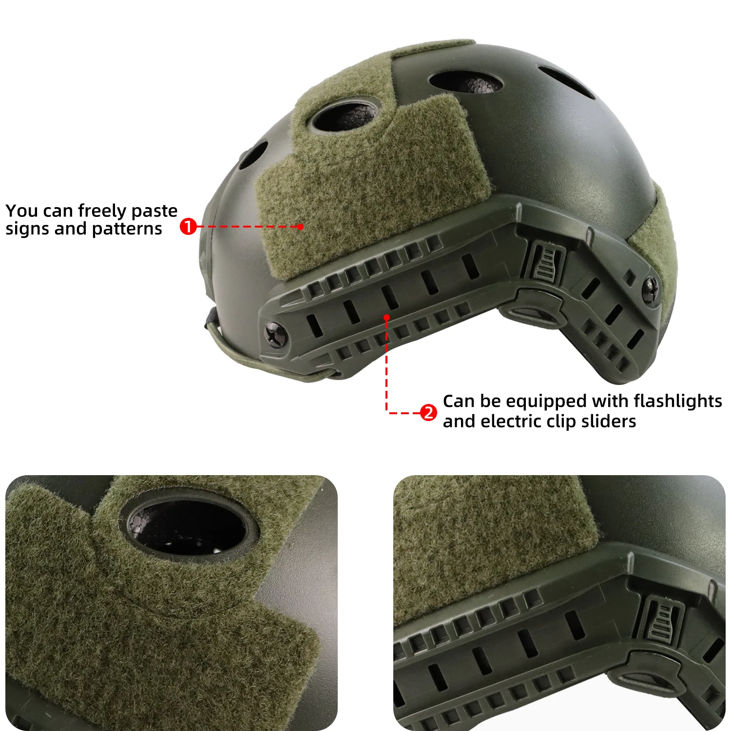 BOOIU 빠른 전술 BJ 타입 헬멧, 에어소프트 보호 페인트볼 전투 헬멧, 라이딩 CS 게임 헤드 보호대, ABS 빠른 헬멧